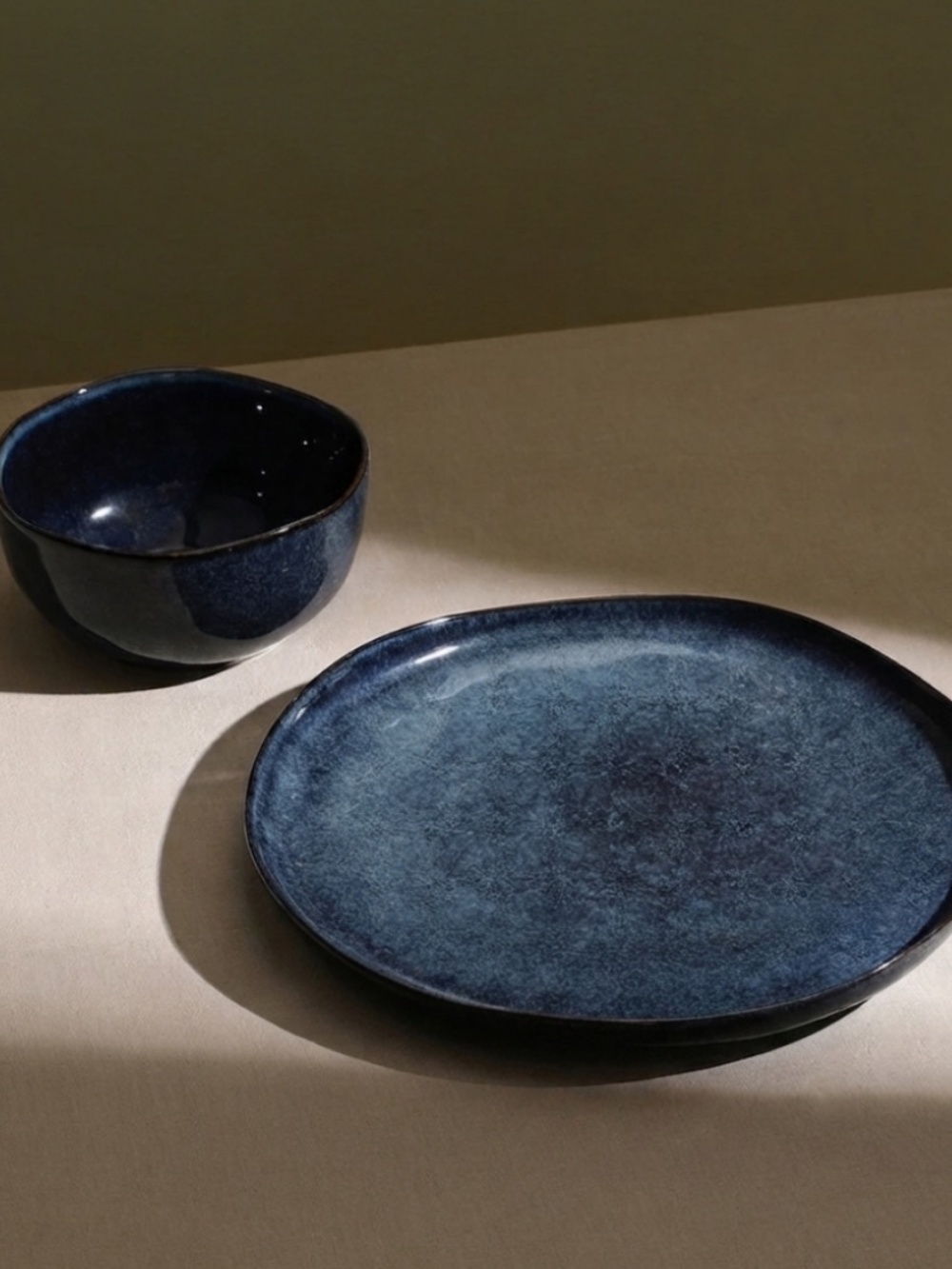 Stone Lain Mirella Stoneware Plate & Bowl Set - Blue